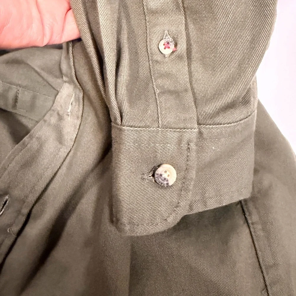 Men’s Wrangler Olive Green Long Sleeve Button-Up Shirt Size Small - Picture 6 of 6